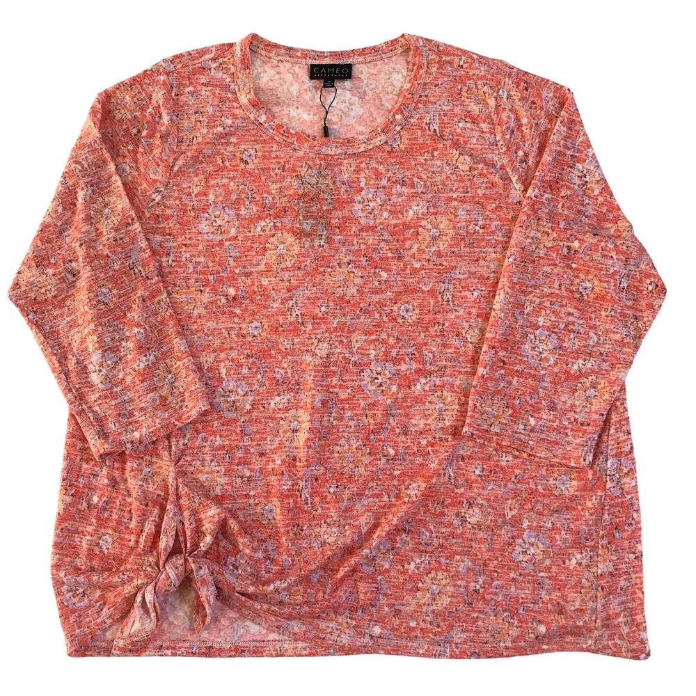 Dia & Co Subscription Box Cameo Appearance Sz 2X NWT Tie Front Blouse Top